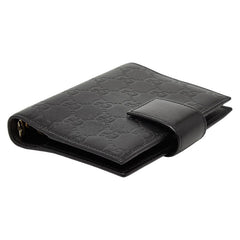 グッチ グッチシマ - 手帳カバー 115240 ブラック レザー レディース GUCCI 【中古】