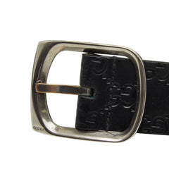 グッチ グッチシマ ベルト ブラック レザー メンズ GUCCI 【中古】
