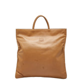 ロエベ アナグラム トートバッグ ハンドバッグ ベージュ レザー レディース LOEWE 【中古】