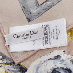 ディオール グランヴィル スカーフ 大判 マルチカラー ベージュ シルク レディース Dior 【中古】