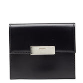 プラダ ロゴ コインケース 小銭入れ ブラック レザー レディース PRADA 【中古】