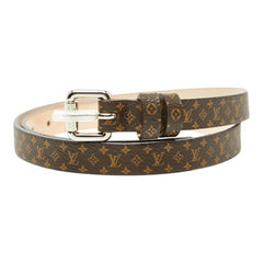 ルイ ヴィトン UNIFORMES モノグラム ベルト サイズ:70 ブラウン PVC レザー レディース LOUIS VUITTON 【中古】