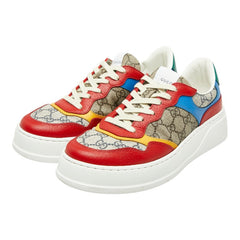 グッチ GGスプリーム ローカット スニーカー サイズ7 1/2 726828 マルチカラー PVC メンズ GUCCI 【中古】