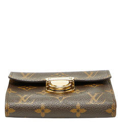 ルイ ヴィトン モノグラム ポルトフォイユ コアラ 二つ折り財布 M58013 ブラウン PVC レザー レディース LOUIS VUITTON 【中古】