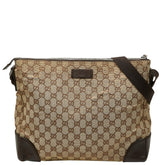 グッチ GGキャンバス 斜め掛け ショルダーバッグ 110054 ベージュ ブラウン PVC レザー レディース GUCCI 【中古】