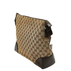 グッチ GGキャンバス 斜め掛け ショルダーバッグ 110054 ベージュ ブラウン PVC レザー レディース GUCCI 【中古】