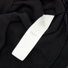セリーヌ トリオンフ ベビードールドレス ワンピース ブラック シルク ポリエステル レディース CELINE 【中古】