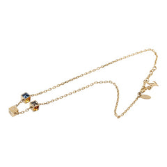 ルイ ヴィトン コリエ ギャンブル ネックレス M66999 ゴールド メッキ ラインストーン レディース LOUIS VUITTON 【中古】