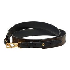 ルイ ヴィトン モノグラム ショルダーストラップ J02331 ブラウン ブラック PVC レザー レディース LOUIS VUITTON 【中古】