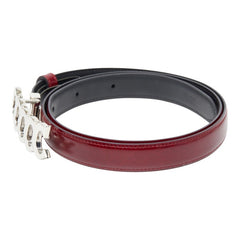 カルティエ 5C ベルト ボルドー レザー メンズ CARTIER 【中古】