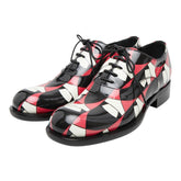 プラダ - レースアップ シューズ サイズ:37 マルチカラー ブラック レッド パテントレザー レディース PRADA 【中古】