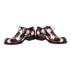 プラダ - レースアップ シューズ サイズ:37 マルチカラー ブラック レッド パテントレザー レディース PRADA 【中古】