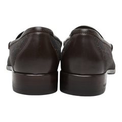 グッチ GGキャンバス - ローファー スリッポン モカシン サイズ7.5B 103395 ブラウン キャンバス レザー メンズ GUCCI 【中古】