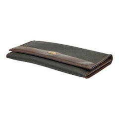 ダンヒル 長財布 チェック柄 二つ折り 箱付き FD1010B ブラック系 ブラウン PVC レザー メンズ Dunhill 【中古】
