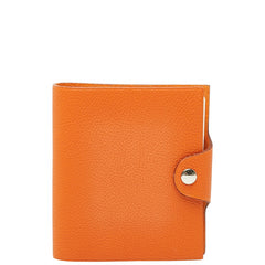 エルメス ユリス ミニ 手帳カバー システム手帳 リフィル付き オレンジ トゴ レディース HERMES 【中古】