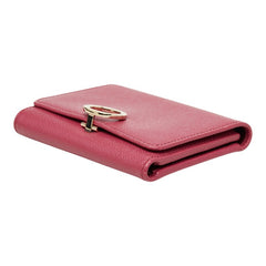 ブルガリ ブルガリブルガリ 三つ折り財布 コンパクト財布 286314 ピンク レザー レディース BVLGARI 【中古】