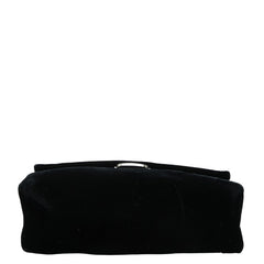 アルマーニ ロゴ チェーン ショルダーバッグ クラッチバッグ ブラック ベロア レディース ARMANI 【中古】