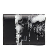 ダンヒル ロゴ 三つ折り財布 ウォレット 折畳み財布 ブラック ホワイト レザー メンズ Dunhill 【中古】