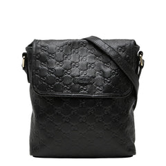 グッチ グッチシマ 斜めかけ ショルダーバッグ 223666 ブラック PVC レザー レディース GUCCI 【中古】