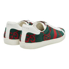 グッチ GGテリークロス - スニーカー サイズ:9 576177 グリーン レッド パイル レザー メンズ GUCCI 【中古】