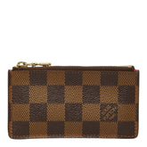 ルイ ヴィトン ダミエ ポシェット クレ コインケース N62658 ブラウン PVC レザー レディース LOUIS VUITTON 中古
