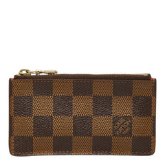 ルイ ヴィトン ダミエ ポシェット クレ コインケース N62658 ブラウン PVC レザー レディース LOUIS VUITTON 中古
