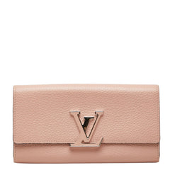 ルイ ヴィトン ポルトフォイユ カプシーヌ 長財布 M61250 マグノリア ピンク トリヨンレザー レディース LOUIS VUITTON 中古