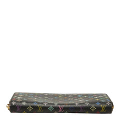 ルイ ヴィトン モノグラム ジッピーウォレット 長財布 M60243 ブラック マルチカラー PVC レディース LOUIS VUITTON 中古