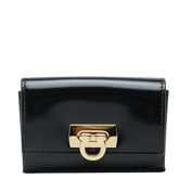 サルヴァトーレフェラガモ カードケース 名刺入れ ブラック レザー レディース Salvatore Ferragamo 中古