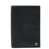 シャネル ココマーク 二つ折り財布 ブラック レザー レディース CHANEL 中古