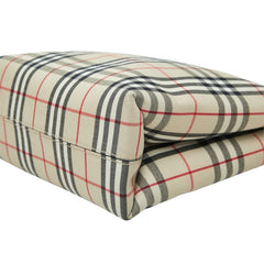 バーバリー ノバチェック ミニトートバッグ ベージュ ブラック ナイロン レザー レディース BURBERRY 中古