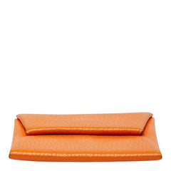 エルメス バスティア コインケース 小銭入れ □K刻印 オレンジ系 ヴォーエプソン レディース HERMES 中古