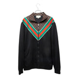 グッチ シェリーライン GGスター ジャージ トラックジャケット サイズL ブラック ポリエステル メンズ GUCCI 中古