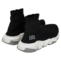 バレンシアガ スピードトレーナー スニーカー サイズ:40 ブラック ホワイト ラバー ファブリック メンズ BALENCIAGA 【中古】