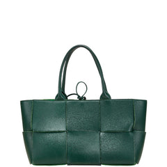ボッテガヴェネタ マキシイントレチャート ハンドバッグ トートバッグ グリーン レザー レディース BOTTEGAVENETA 【中古】