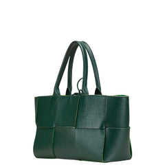 ボッテガヴェネタ マキシイントレチャート ハンドバッグ トートバッグ グリーン レザー レディース BOTTEGAVENETA 【中古】