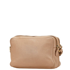 プラダ ショルダーバッグ ベージュ レザー レディース PRADA 【中古】