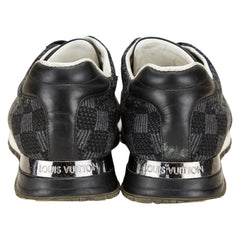 ルイ ヴィトン ダミエ ランアウェイ ライン スニーカー サイズ:8 GO0148 ブラック ニット レザー メンズ LOUIS VUITTON 【中古】