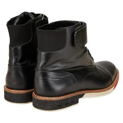 ルイ ヴィトン ブーツ ショート ロゴ ショート ブーツ サイズ:8 FD0125 ブラック レザー メンズ LOUIS VUITTON 【中古】