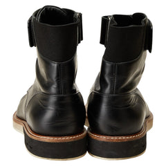 ルイ ヴィトン ブーツ ショート ロゴ ショート ブーツ サイズ:8 FD0125 ブラック レザー メンズ LOUIS VUITTON 【中古】