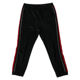 グッチ ジャージ スウェットパンツ サイズ:M ブラック レッド ポリエステル コットン レディース GUCCI 【中古】