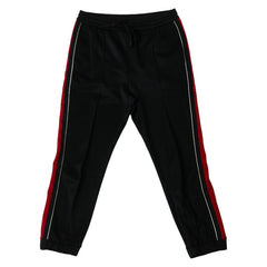 グッチ ジャージ スウェットパンツ サイズ:M ブラック レッド ポリエステル コットン レディース GUCCI 【中古】