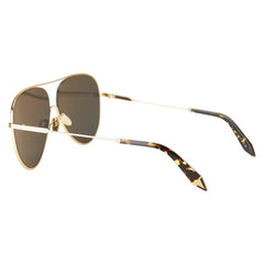 VICTORIA BECKHAM ヴィクトリアベッカム ティアドロップ サングラス VBS133 ゴールド ブラウン プラスチック レディース 【中古】