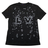 ルイ ヴィトン LV スプレッド エンブロイダリー 半袖Tシャツ サイズ:S ブラック コットン メンズ LOUIS VUITTON 【中古】