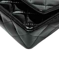 シャネル マトラッセ ココマーク チェーンウォレット ショルダーバッグ ブラック パテントレザー レディース CHANEL 【中古】