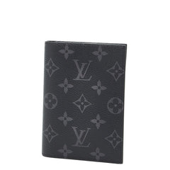 ルイ ヴィトン モノグラム エクリプス クーヴェルテュール パスポールNM パスポートケース M64501 ブラック PVC メンズ LOUIS VUITTON 【中古】