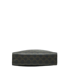 セリーヌ トリオンフ バーティカル カバ スモール トートバッグ ショルダーバッグ 2WAY ブラック ブラウン PVC レザー レディース CELINE 【中古】