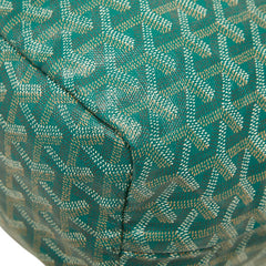 ゴヤール サンルイPM トートバッグ ハンドバッグ グリーン PVC レザー レディース GOYARD 【中古】