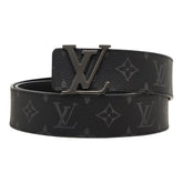 ルイ ヴィトン モノグラム エクリプス ベルト LV イニシャル 40MM リバーシブル サイズ:95/38 M9043T ブラック レザー メンズ LOUIS VUITTON 【中古】