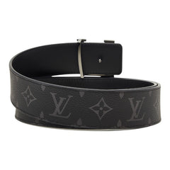 ルイ ヴィトン モノグラム エクリプス ベルト LV イニシャル 40MM リバーシブル サイズ:95/38 M9043T ブラック レザー メンズ LOUIS VUITTON 【中古】